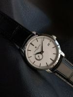 Vacheron Constantin Patrimony 87172 38mm 2455 Automatic Movement Black Strap Silver Case Watch